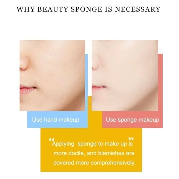 💕Brand New Yellow 7 Pieces Professional Beauty Blender Makeup Sponge - Picture 4 of 11